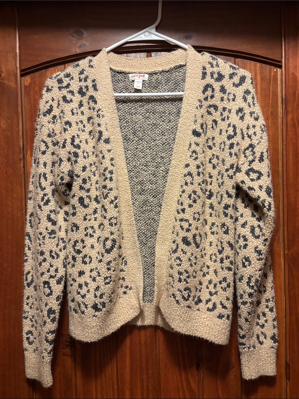Cat & Jack Animal Print Cardigan in Brown & Black Size Large